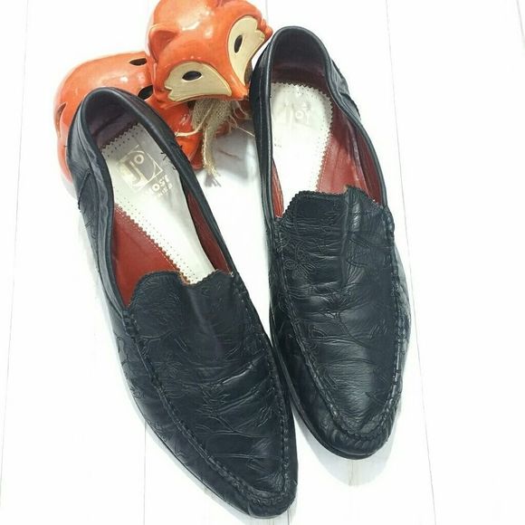 Jo Ghost Other - JO Ghost Embossed Leather Slip On Shoes Size 11